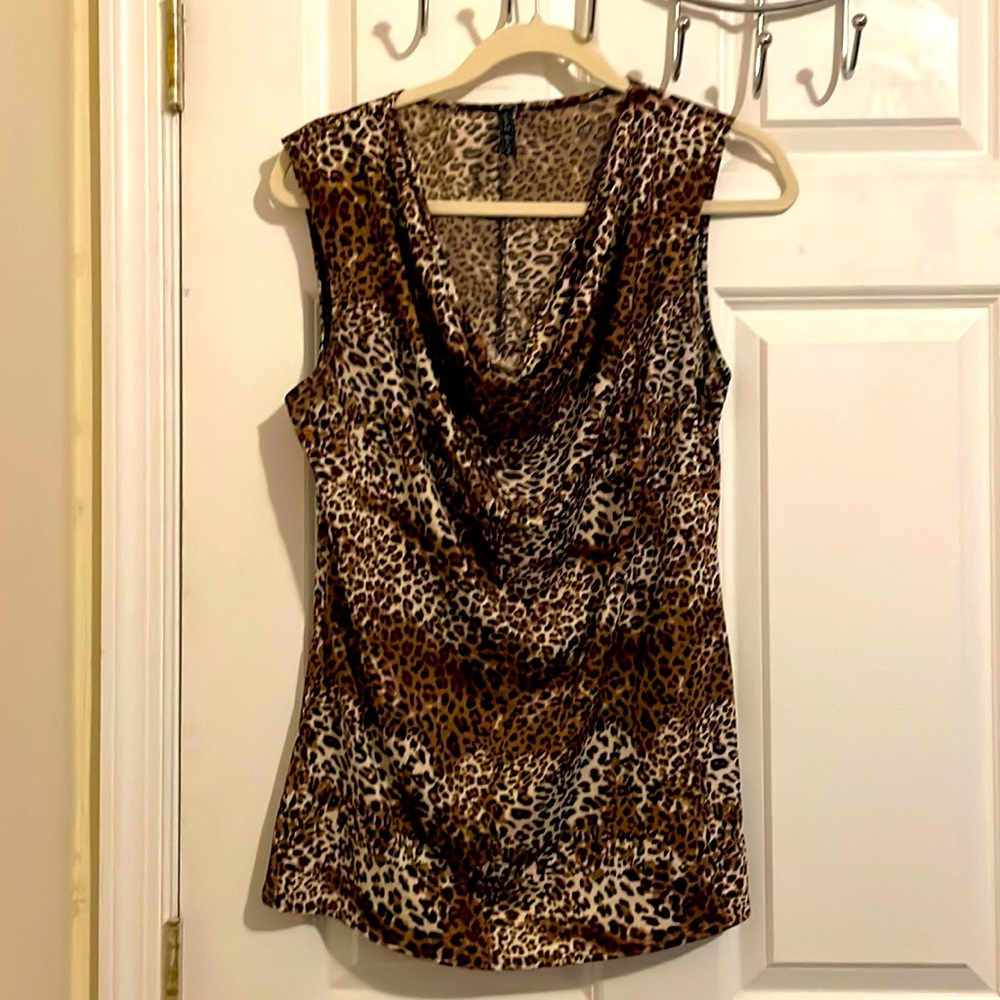 Size Large Leopard Print blouse.